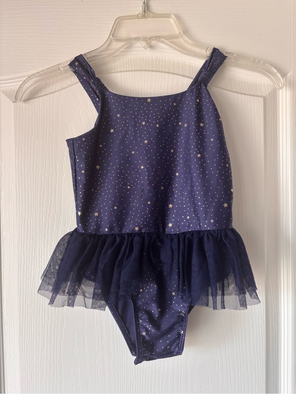 Cat and jack girls 5T dark blue silver stars ruffle tutu bottom bathing suit